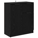 vidaXL Oldalszekrények 2 pcs Fekete tölgy 60 x 30 x 70 cm Faanyag