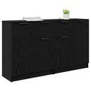 vidaXL Oldalszekrények 2 pcs Fekete tölgy 60 x 30 x 70 cm Faanyag