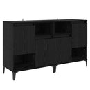 vidaXL Oldalszekrények 2 pcs Fekete tölgy 60 x 35 x 70 cm Faanyag