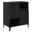 vidaXL Oldalszekrények 2 pcs Fekete tölgy 60 x 35 x 70 cm Faanyag