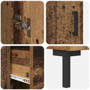 vidaXL Magasfiú fiókkal Öreg fa 34,5 x 34 x 180 cm Faanyag