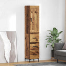vidaXL Magasfiú fiókkal Öreg fa 34,5 x 34 x 180 cm Faanyag