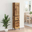 vidaXL Magasfiú fiókkal Öreg fa 34,5 x 34 x 180 cm Faanyag