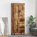 vidaXL Magasfiú fiókkal Öreg fa 69,5 x 34 x 180 cm Faanyag