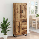vidaXL Magasfiú fiókkal Öreg fa 69,5 x 34 x 180 cm Faanyag