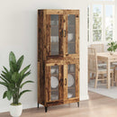 vidaXL Magasfiú Falra szerelhető Öreg fa 69,5 x 34 x 180 cm Faanyag