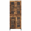 vidaXL Magasfiú Falra szerelhető Öreg fa 69,5 x 34 x 180 cm Faanyag