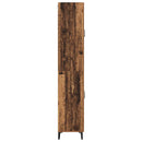 vidaXL Magasfiú Falra szerelhető Öreg fa 69,5 x 34 x 180 cm Faanyag