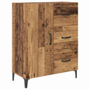 vidaXL Magasfiú Falra szerelhető Öreg fa 69,5 x 34 x 180 cm Faanyag