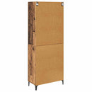 vidaXL Magasfiú Falra szerelhető Öreg fa 69,5 x 34 x 180 cm Faanyag
