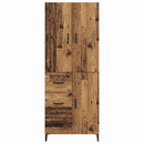 vidaXL Magasfiú Falra szerelhető Öreg fa 69,5 x 34 x 180 cm Faanyag