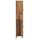 vidaXL Magasfiú Falra szerelhető Öreg fa 69,5 x 34 x 180 cm Faanyag