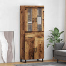 vidaXL Magasfiú fiókkal 2 pcs Öreg fa Faanyag
