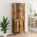 vidaXL Magasfiú Falra szerelhető Öreg fa 69,5 x 34 x 180 cm Faanyag