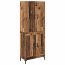 vidaXL Magasfiú Falra szerelhető Öreg fa 69,5 x 34 x 180 cm Faanyag