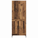 vidaXL Magasfiú Falra szerelhető Öreg fa 69,5 x 34 x 180 cm Faanyag
