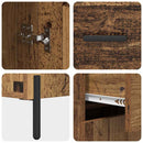 vidaXL Magasfiú Falra szerelhető Öreg fa 69,5 x 34 x 180 cm Faanyag