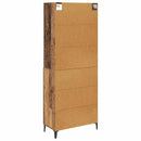 vidaXL Magasfiú fiókkal Öreg fa 69,5 x 34 x 180 cm Faanyag