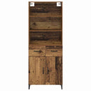 vidaXL Magasfiú fiókkal Öreg fa 69,5 x 34 x 180 cm Faanyag