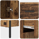 vidaXL Magasfiú Falra szerelhető Öreg fa 69,5 x 34 x 180 cm Faanyag