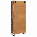 vidaXL Magasfiú fiókkal Öreg fa 69,5 x 34 x 180 cm Faanyag