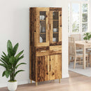 vidaXL Magasfiú fiókkal Öreg fa 69,5 x 34 x 180 cm Faanyag
