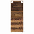 vidaXL Magasfiú fiókkal Öreg fa 69,5 x 34 x 180 cm Faanyag