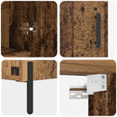 vidaXL Magasfiú Falra szerelhető Öreg fa 69,5 x 34 x 180 cm Faanyag
