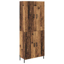 vidaXL Magasfiú Falra szerelhető Öreg fa 69,5 x 34 x 180 cm Faanyag