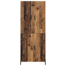 vidaXL Magasfiú Falra szerelhető Öreg fa 69,5 x 34 x 180 cm Faanyag