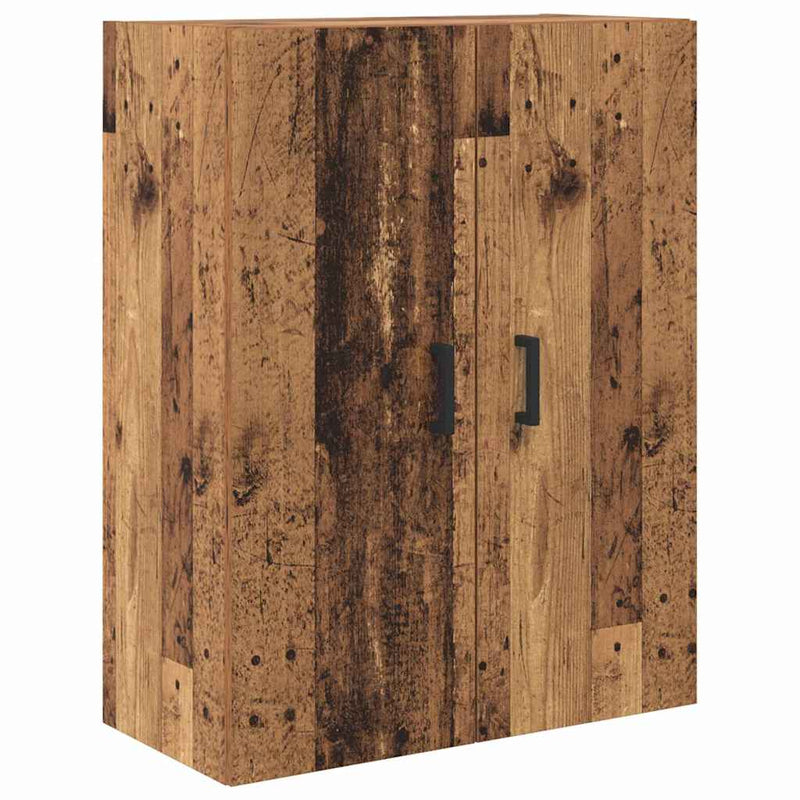 vidaXL Magasfiú Falra szerelhető Öreg fa 69,5 x 34 x 180 cm Faanyag