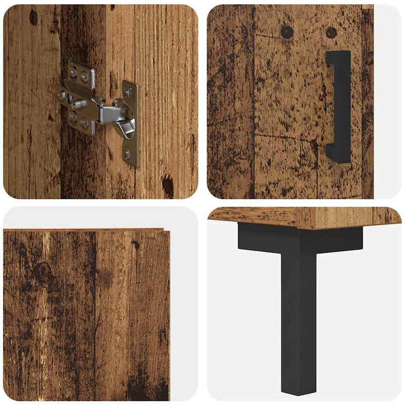 vidaXL Magasfiú Öreg fa 34,5 x 34 x 180 cm Faanyag