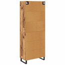 vidaXL Magasfiú 2 pcs Öreg fa 69,5 x 34 x 180 cm Műanyag Fa és Üveg