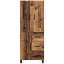 vidaXL Magasfiú 2 pcs Öreg fa 69,5 x 34 x 180 cm Műanyag Fa és Üveg