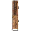 vidaXL Magasfiú 2 pcs Öreg fa 69,5 x 34 x 180 cm Műanyag Fa és Üveg