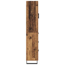 vidaXL Magasfiú 2 pcs Öreg fa 69,5 x 34 x 180 cm Műanyag Fa és Üveg