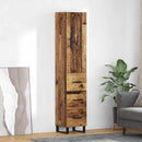 vidaXL Magasfiú fiókkal Öreg fa 34,5 x 34 x 180 cm Faanyag