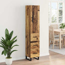 vidaXL Magasfiú fiókkal Öreg fa 34,5 x 34 x 180 cm Faanyag