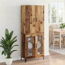 vidaXL Magasfiú Falra szerelhető Öreg fa 69,5 x 34 x 180 cm Faanyag