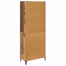 vidaXL Magasfiú Falra szerelhető Öreg fa 69,5 x 34 x 180 cm Faanyag