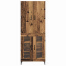 vidaXL Magasfiú Falra szerelhető Öreg fa 69,5 x 34 x 180 cm Faanyag
