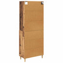 vidaXL Magasfiú fiókkal Öreg fa 69,5 x 32,5 x 180 cm Faanyag