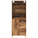 vidaXL Magasfiú fiókkal Öreg fa 69,5 x 32,5 x 180 cm Faanyag