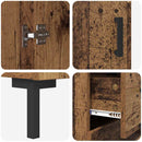 vidaXL Magasfiú Falra szerelhető Öreg fa 69,5 x 34 x 180 cm Faanyag