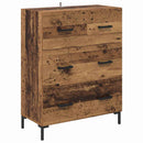 vidaXL Magasfiú Falra szerelhető Öreg fa 69,5 x 34 x 180 cm Faanyag