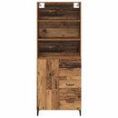 vidaXL Magasfiú fiókkal Öreg fa 69,5 x 34 x 180 cm Faanyag