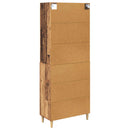 vidaXL Magasfiú fiókkal Öreg fa 69,5 x 32,5 x 180 cm Faanyag