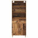 vidaXL Magasfiú fiókkal Öreg fa 69,5 x 32,5 x 180 cm Faanyag