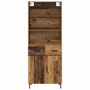 vidaXL Magasfiú fiókkal Öreg fa 69,5 x 34 x 180 cm Faanyag