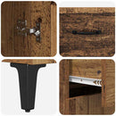 vidaXL Magasfiú Falra szerelhető Öreg fa 69,5 x 34 x 180 cm Faanyag